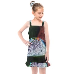 Rainbow Water Droplet Kids  Overall Dress by okhismakingart