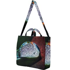 Rainbow Water Droplet Square Shoulder Tote Bag