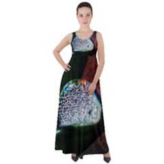 Rainbow Water Droplet Empire Waist Velour Maxi Dress by okhismakingart