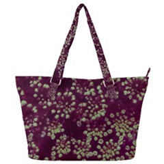 Pink And Green Queen Annes Lace (up Close) Full Print Shoulder Bag