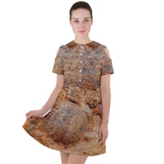 Shell Fossil Ii Short Sleeve Shoulder Cut Out Dress  by okhismakingart