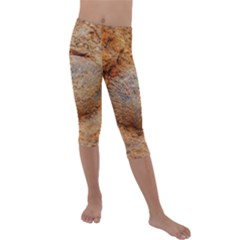 Shell Fossil Ii Kids  Lightweight Velour Capri Leggings  by okhismakingart