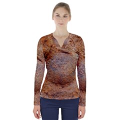 Shell Fossil Ii V-neck Long Sleeve Top by okhismakingart