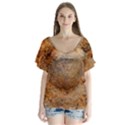 Shell Fossil II V-Neck Flutter Sleeve Top View1