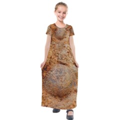 Shell Fossil Ii Kids  Short Sleeve Maxi Dress by okhismakingart