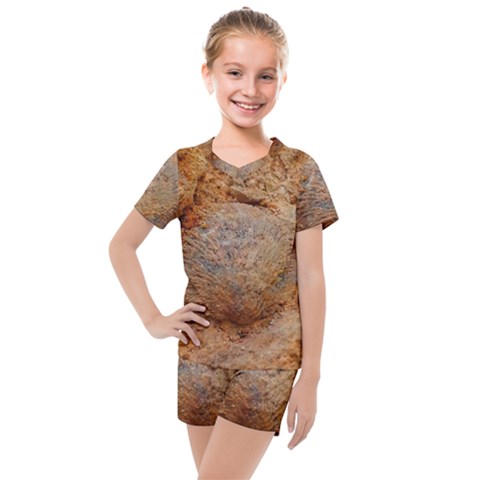 Shell Fossil Ii Kids  Mesh Tee And Shorts Set by okhismakingart