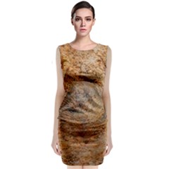 Shell Fossil Ii Sleeveless Velvet Midi Dress by okhismakingart