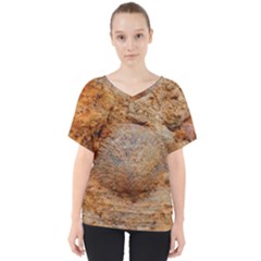 Shell Fossil Ii V-neck Dolman Drape Top by okhismakingart