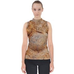 Shell Fossil Ii Mock Neck Shell Top by okhismakingart