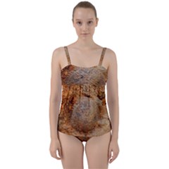 Shell Fossil Ii Twist Front Tankini Set by okhismakingart