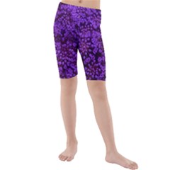 Purple Queen Anne s Lace Landscape Kids  Mid Length Swim Shorts by okhismakingart