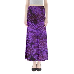 Purple Queen Anne s Lace Landscape Full Length Maxi Skirt by okhismakingart