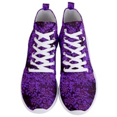 Purple Queen Anne s Lace Landscape Men s Lightweight High Top Sneakers