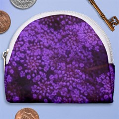 Purple Queen Anne s Lace Landscape Horseshoe Style Canvas Pouch