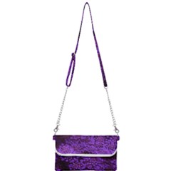 Purple Queen Anne s Lace Landscape Mini Crossbody Handbag