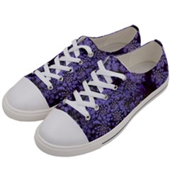 Blue Queen Anne s Lace Landscape Women s Low Top Canvas Sneakers by okhismakingart