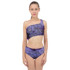 Blue Queen Anne s Lace Landscape Spliced Up Two Piece Swimsuit by okhismakingart