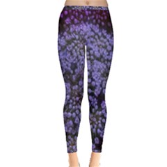 Blue Queen Anne s Lace Landscape Inside Out Leggings