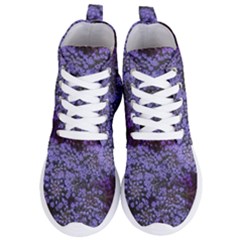 Blue Queen Anne s Lace Landscape Women s Lightweight High Top Sneakers by okhismakingart