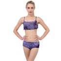 Blue Queen Anne s Lace Landscape Layered Top Bikini Set View1