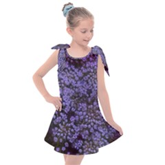 Blue Queen Anne s Lace Landscape Kids  Tie Up Tunic Dress by okhismakingart