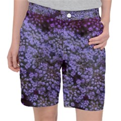 Blue Queen Anne s Lace Landscape Pocket Shorts by okhismakingart