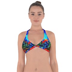 Psychedelic Spaceship Halter Neck Bikini Top by okhismakingart