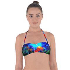 Psychedelic Spaceship Halter Bandeau Bikini Top by okhismakingart