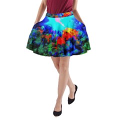 Psychedelic Spaceship A-line Pocket Skirt by okhismakingart