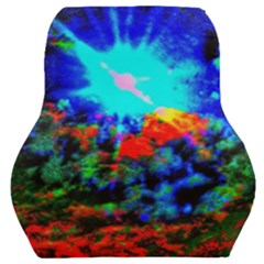 Psychedelic Spaceship Car Seat Back Cushion  by okhismakingart