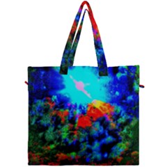 Psychedelic Spaceship Canvas Travel Bag by okhismakingart