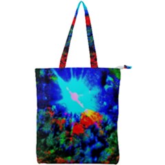 Psychedelic Spaceship Double Zip Up Tote Bag