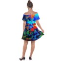 Psychedelic Spaceship Off Shoulder Velour Dress View2