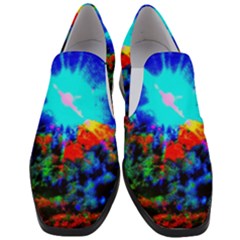 Psychedelic Spaceship Slip On Heel Loafers by okhismakingart