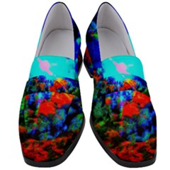 Psychedelic Spaceship Women s Chunky Heel Loafers by okhismakingart