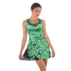 Green Queen Anne s Lace Landscape Cotton Racerback Dress by okhismakingart