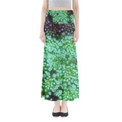 Green Queen Anne s Lace Landscape Full Length Maxi Skirt by okhismakingart