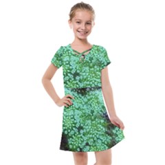 Green Queen Anne s Lace Landscape Kids  Cross Web Dress