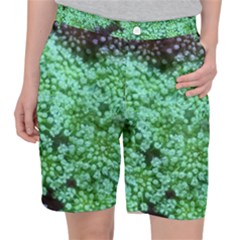 Green Queen Anne s Lace Landscape Pocket Shorts by okhismakingart