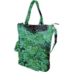 Green Queen Anne s Lace Landscape Shoulder Tote Bag by okhismakingart