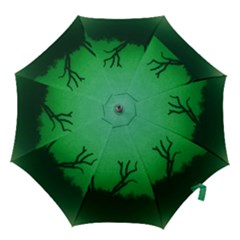 Creepy Green Scene Hook Handle Umbrellas (medium) by okhismakingart