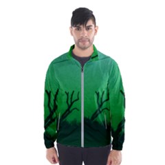 Creepy Green Scene Men s Windbreaker by okhismakingart