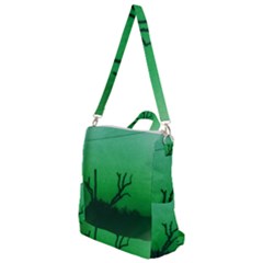 Creepy Green Scene Crossbody Backpack