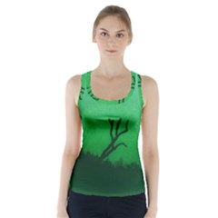 Creepy Green Scene Racer Back Sports Top by okhismakingart