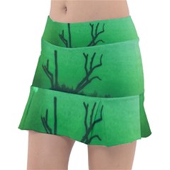 Creepy Green Scene Tennis Skirt