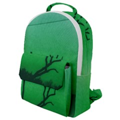 Creepy Green Scene Flap Pocket Backpack (small)