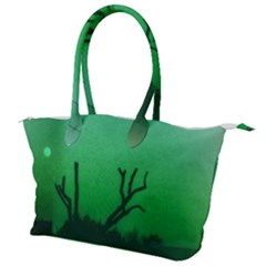 Creepy Green Scene Canvas Shoulder Bag by okhismakingart