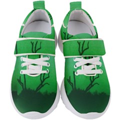 Creepy Green Scene Kids  Velcro Strap Shoes by okhismakingart