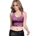 Pink Queen Anne s Lace Landscape Racer Back Crop Top View1