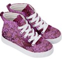 Pink Queen Anne s Lace Landscape Kids  Hi-Top Skate Sneakers View3